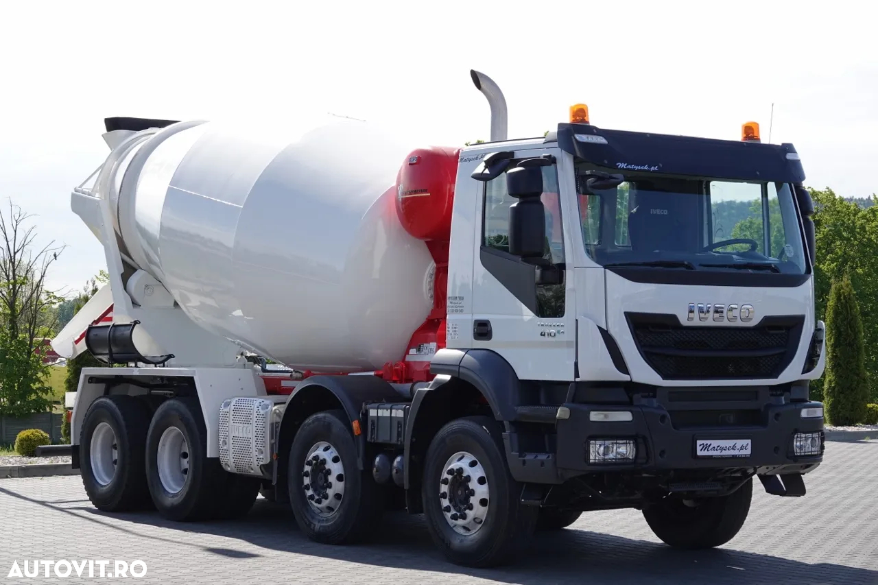 Scania TRAKKER 410 / 8X4 / BETON 9 M3 / PUTZMEISTER / JANTE ALIE / EURO 6 - 8