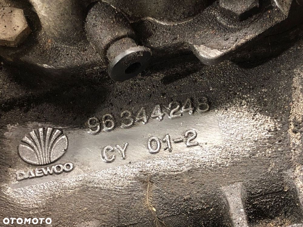 SKRZYNIA BIEGÓW  DAEWOO KALOS (KLAS) 2002 - 2022 1.4 16V 69 kW [94 KM] benzyna 2003 - 2022 96344248 - 7