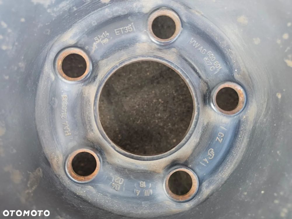 (S44) Felgi stalowe 14'' Volkswagen OE Polo Golf 4 Skoda Rapid Octavia Fabia Audi A1 A3 / 5Jx14 ET35 5x100 - 6