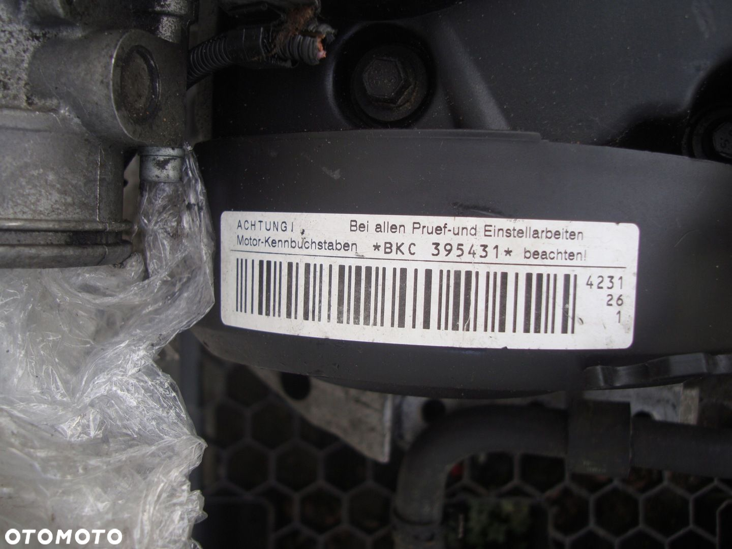 SILNIK KOMPLETNY BKC TURBINA UKŁAD PALIWOWY VW GOLF 1,9 TDI 04-09 - 6