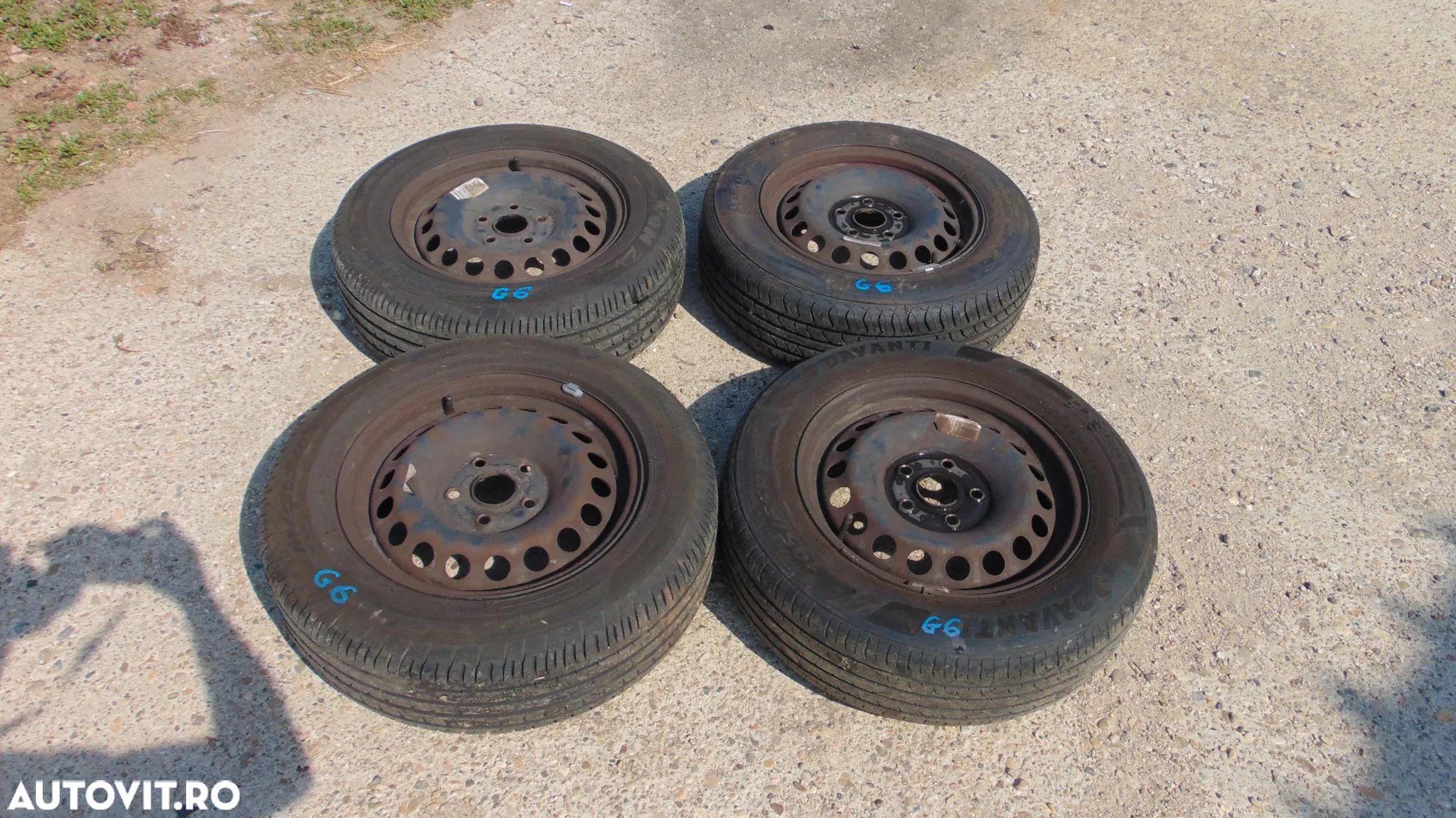 Jante R15 VW Golf 6 Seat Leon Toledo Skoda Octavia Audi A3 Touran Passat b7 jante cu anvelope vara - 1