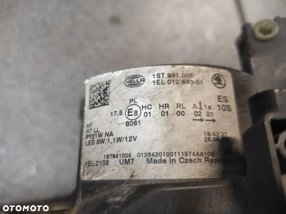 SKODA CITIGO LIFT 17R- LAMPA PRZEDNIA LEWA PRZÓD LEWY LED 1ST941005 EUROPA WYSYŁKA !!!! - 6
