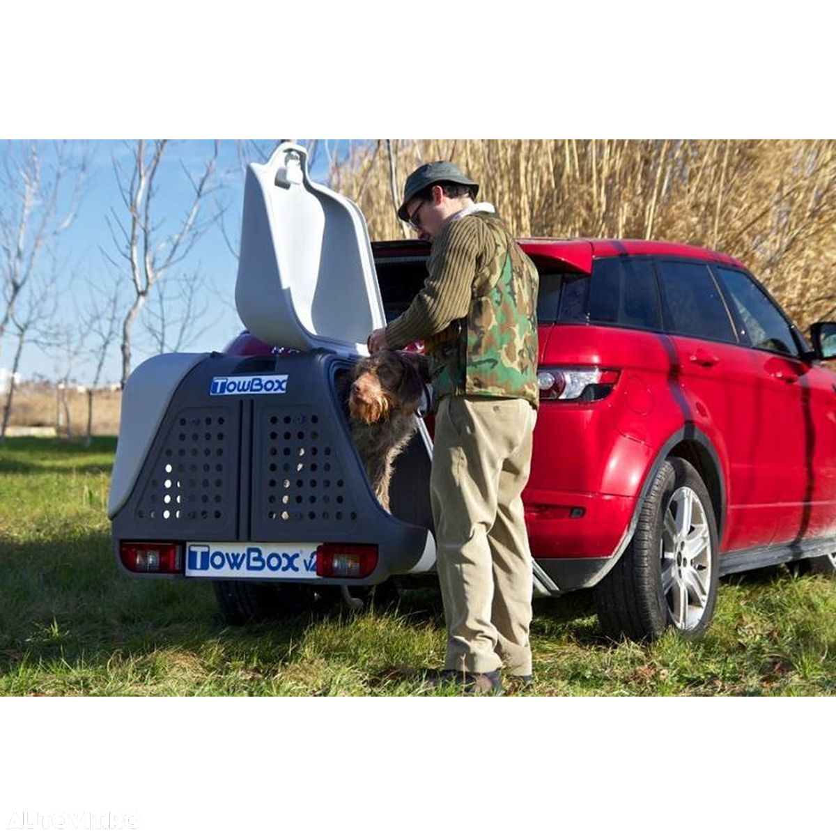 Cutie portbagaj pe carligul de remorcare Towbox V2 DOG Negru - 2