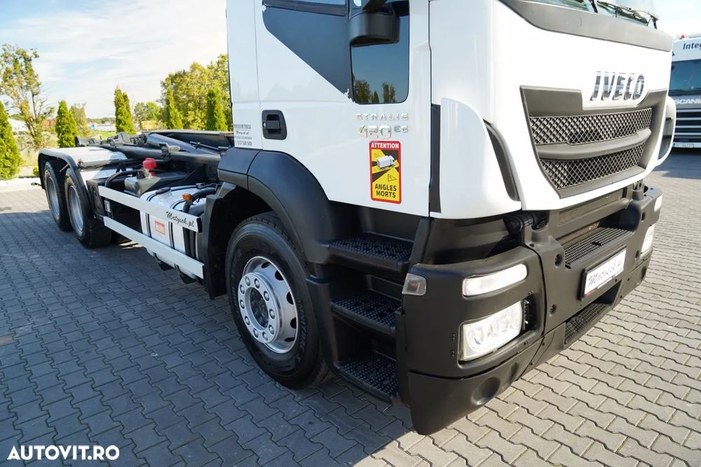 Iveco STRALIS 420 / CAMIOANĂ CU CÂRLIG / 6X4 / MAREL / CAPACITATE DE RIDICARE 17.275 KG / EURO 6 - 8