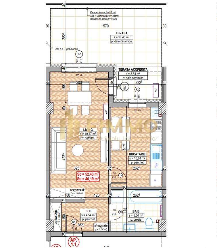 Garsoniere de vanzare | 40mp | Terasa 16mp  | Suceava | ID:1560 - Imagine principală: 2/11