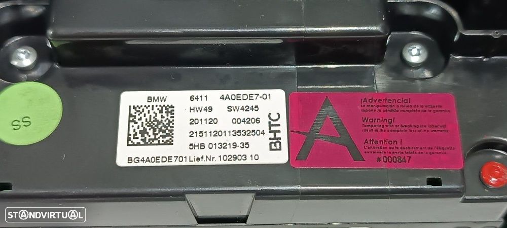 COMANDO CLIMATIZADOR BMW SERIE 1 LIM. (F40) 118D M SPORT - 2