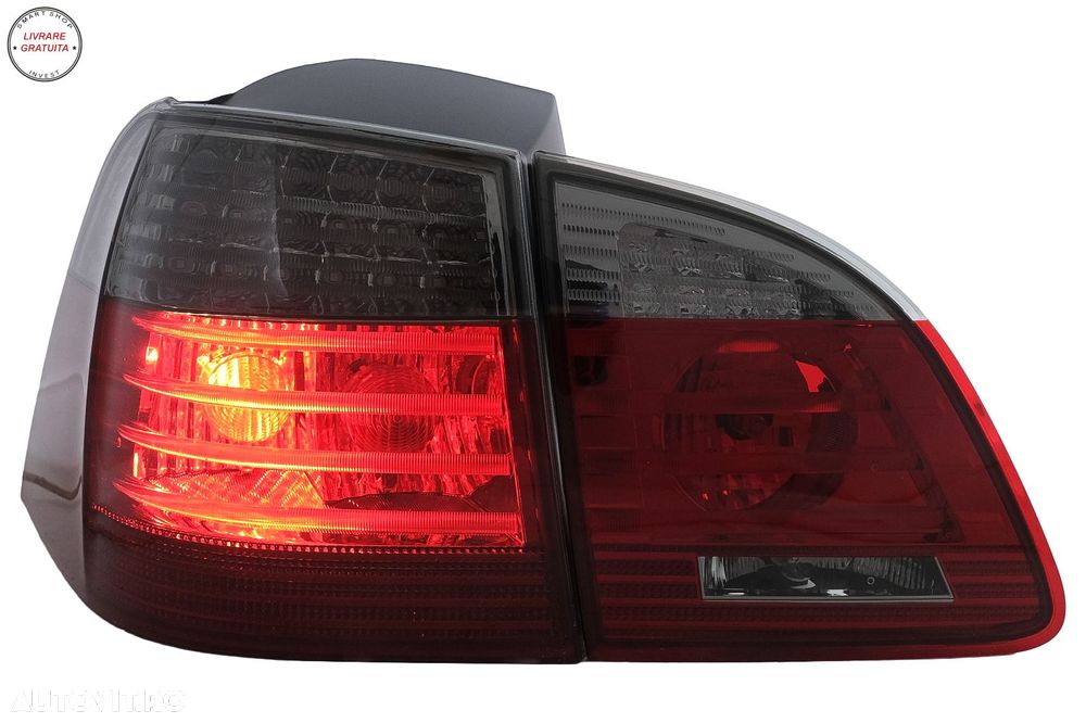 Stopuri LED BMW Seria 5 E61 Touring (2004-03.2007) Rosu Fumuriu- livrare gratuita - 8