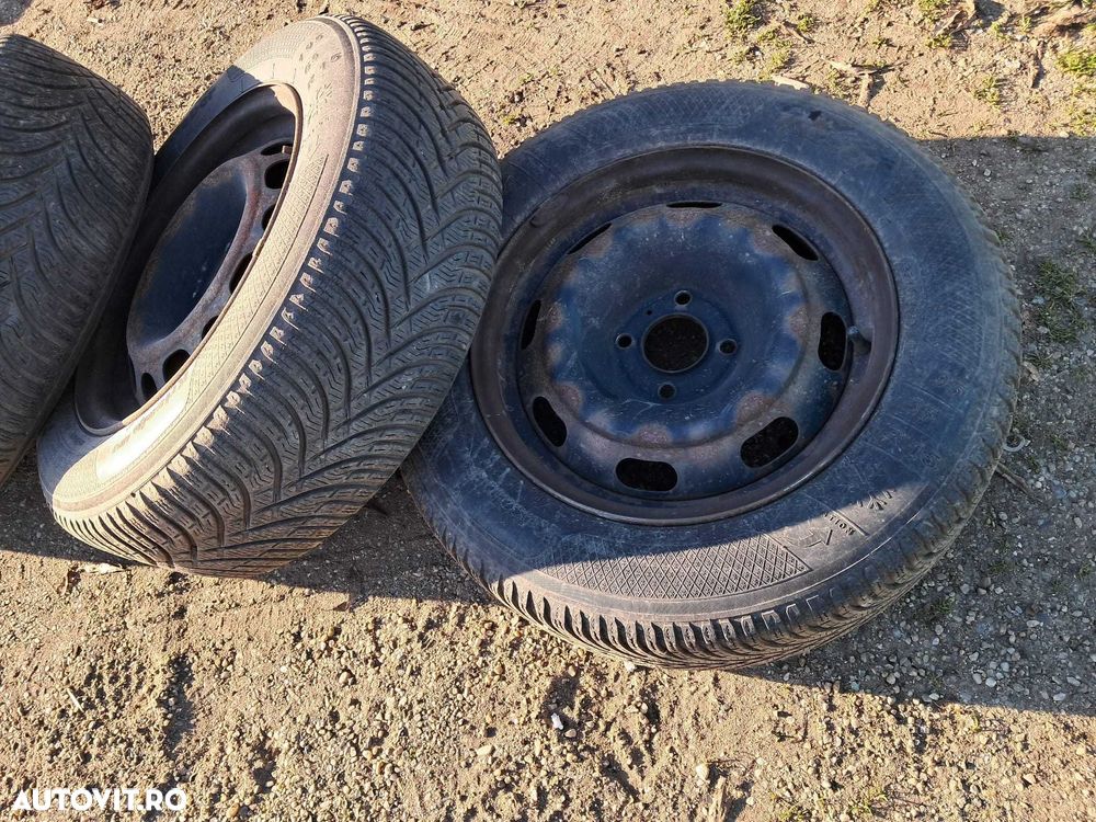 Peugeot 308 Citroen C4, set roti cu jante de tabla si cauciucuri pe 15 - 5