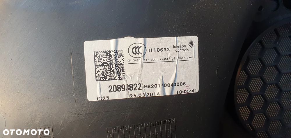 Boczek tapicerka prawy tył tylna prawa Opel Zafira C - 7