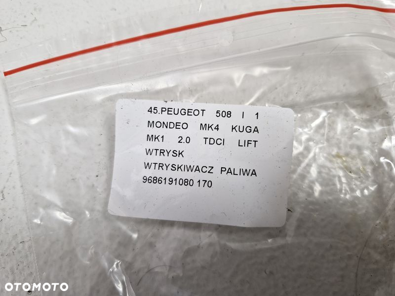 PEUGEOT 508 I 1 MONDEO MK4 KUGA MK1 2.0 TDCI LIFT WTRYSK WTRYSKIWACZ PALIWA 9686191080 - 4