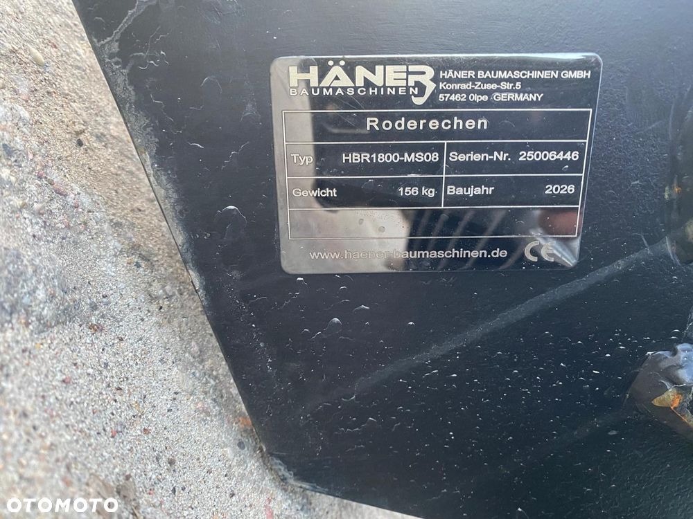 Inny NOWE grabie karczujące HAENER MS08 – HBR1600 / HBR1800 root rake - 4