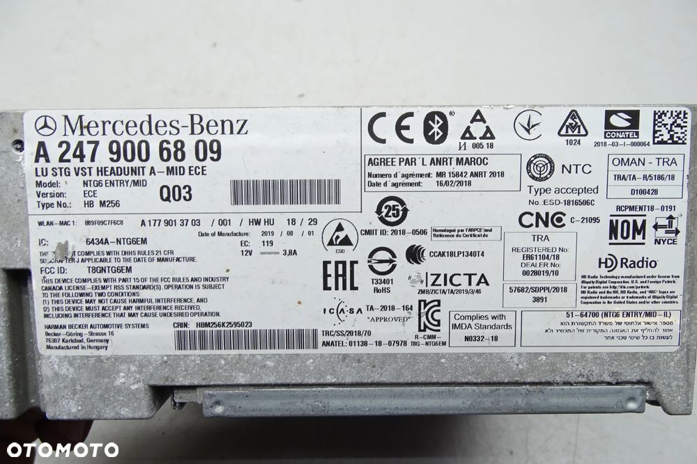 Mercedes CLA W118 A W177 B W247 Radio Tuner Nawigacja 2479006809 - 4