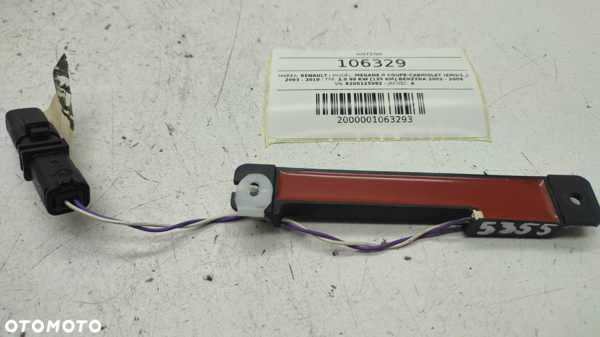 ANTENA CZUJNIK HANDS FREE 8200125092 MEGANE II - 3