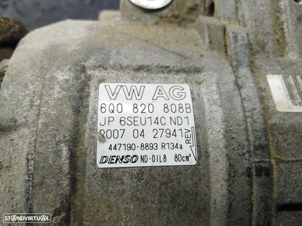 COMPRESSOR AR CONDICIONADO SKODA FABIA I 2007 -6Q0820808B - 9