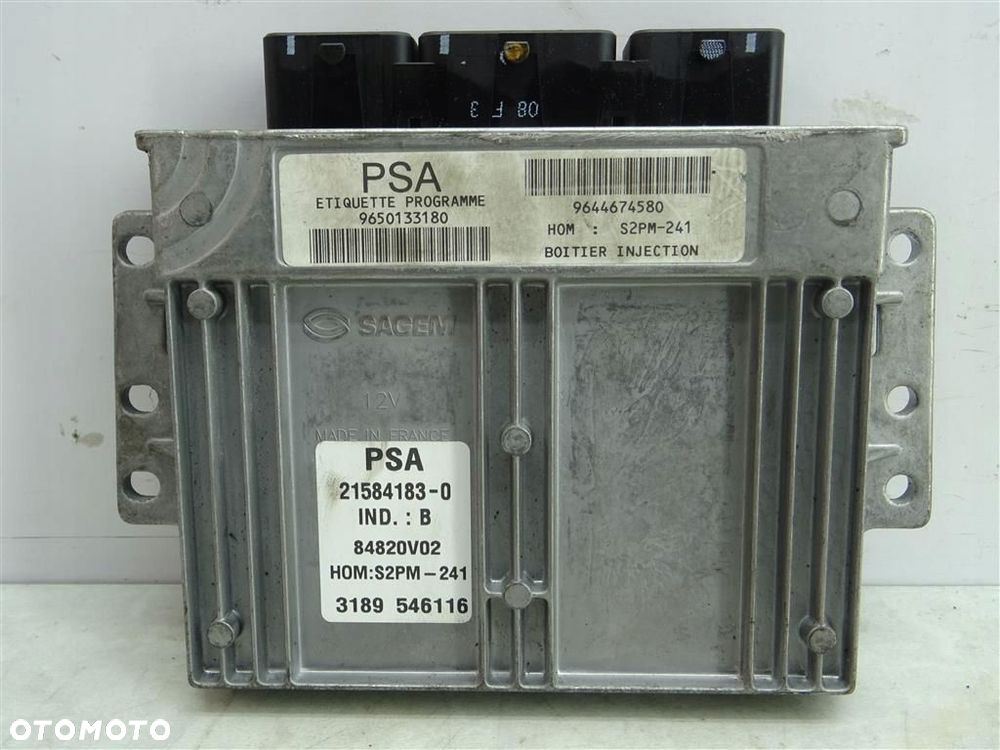 Komputer sterownik silnika Citroen C5 I 2001-2008 1,8 16V B 9644674580 21584183-0 - 1