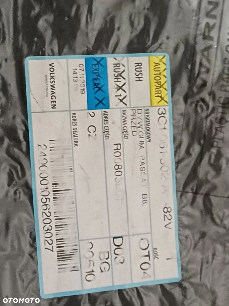 NR 575 Nowe oryginalne dywaniki gumowe do VW Passat 2 sztuki 3G1061502A - 6