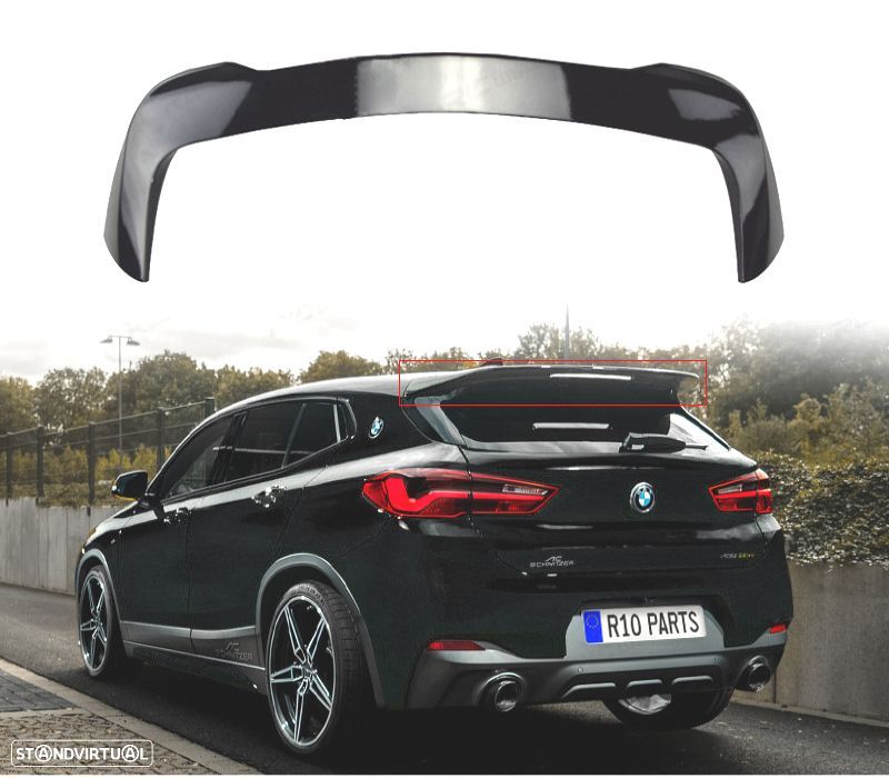 SPOILER BMW X2 F39 18- PRETO BRILHANTE - 1