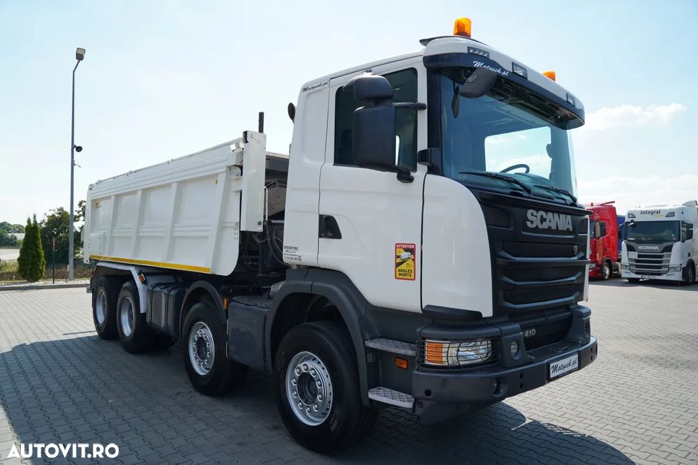 Scania G 410 / 8X4 / CAROSERIE BACĂ ASFALT / 2X CLAPETĂ HIDRAULICĂ / ACOPERIȘ HIDRAULIC / PENTRU PAVINGURI - 14
