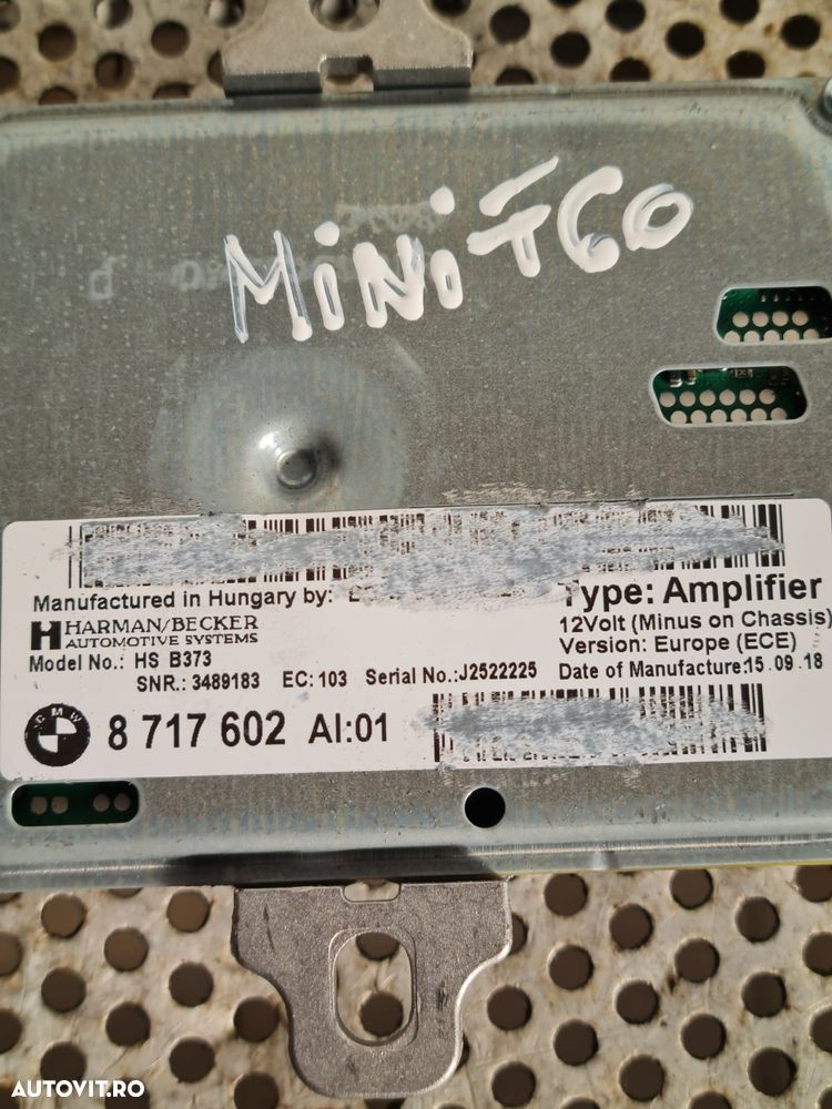 Amplificator Sunet Active Sound Bmw X1 X2 Seria 2 F39 F48 F45 F46 Mini F54 F55 F56 F60 Cod 8717602 An 2017-2018-2019-2020-2021 Dezmembrez Mini F60 Countryman 4x4 An 2017-2018-2019-2020-2021 2.0 D B47 Automat - Dezmembrari Arad - 7