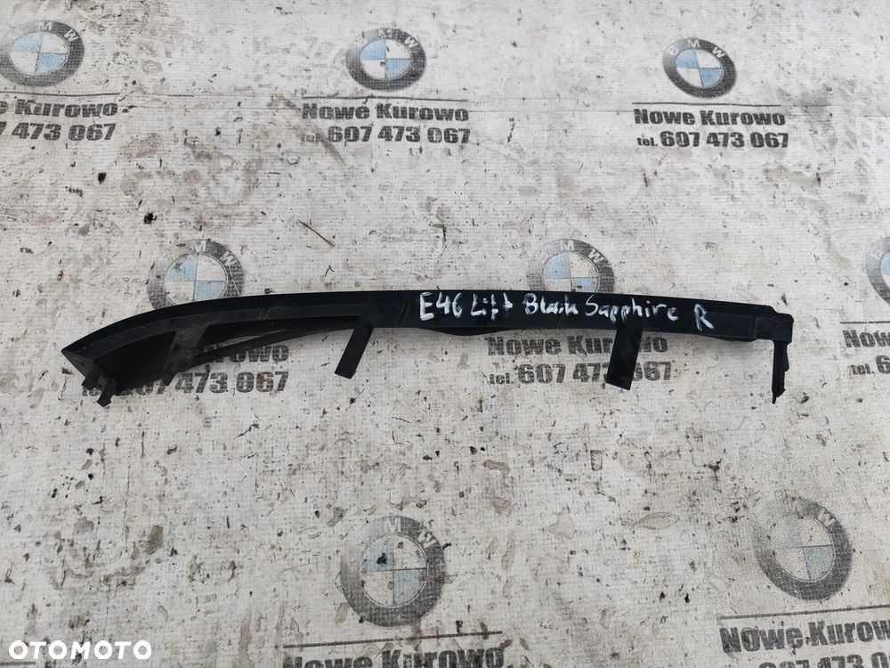 BMW E46 Sedan Kombi Lifting Listwa pod lampę brewka prawa Black Sapphire 475/9 - 5