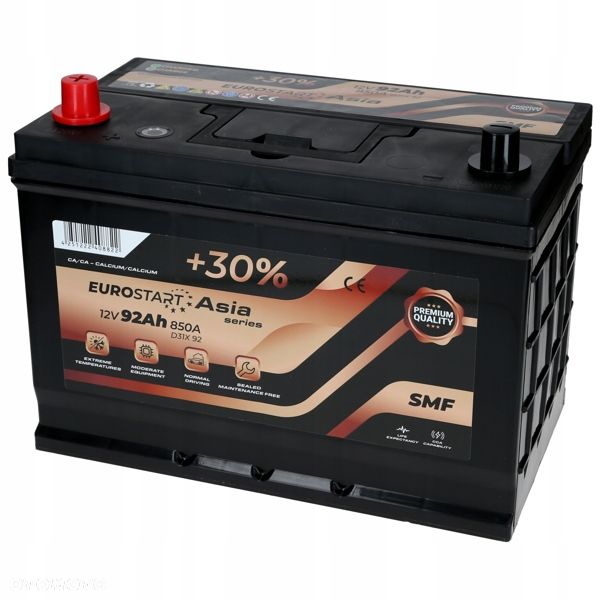 Akumulator Eurostart Asia Series 92Ah/850A L Japan D31X - 5