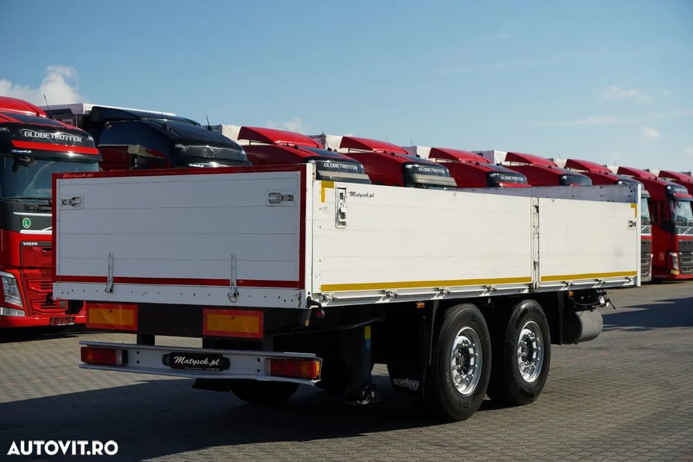 Orten REMORCA CU BALANȚĂ 6,5 M / PENTRU CONSTRUCȚII / AXĂ RIDICABILĂ / SAF / - 8