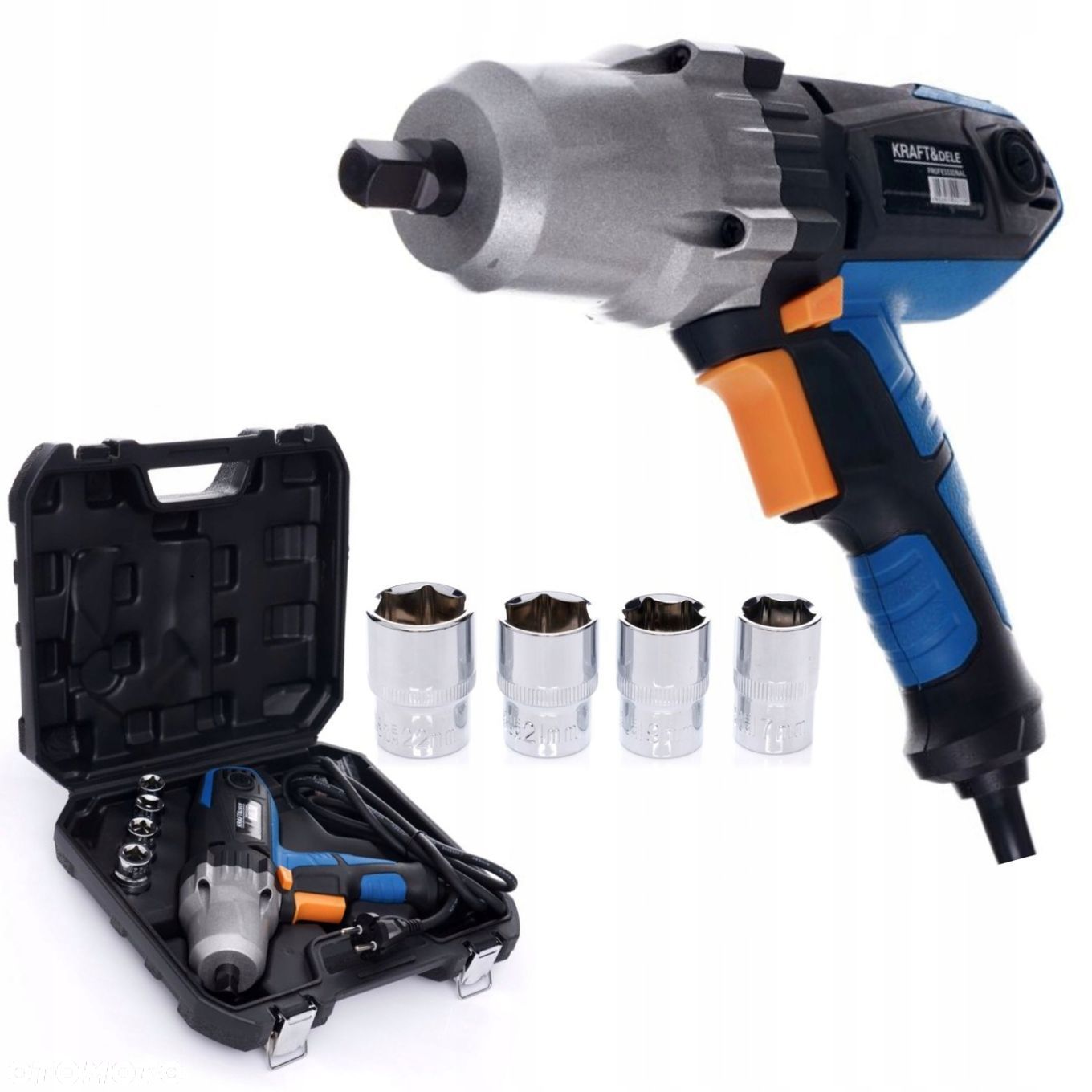 ELEKTRYCZNY KLUCZ UDAROWY 2200W 700Nm 1/2" DO KÓŁ WALIZNA  NASADKI KRAFT - 1