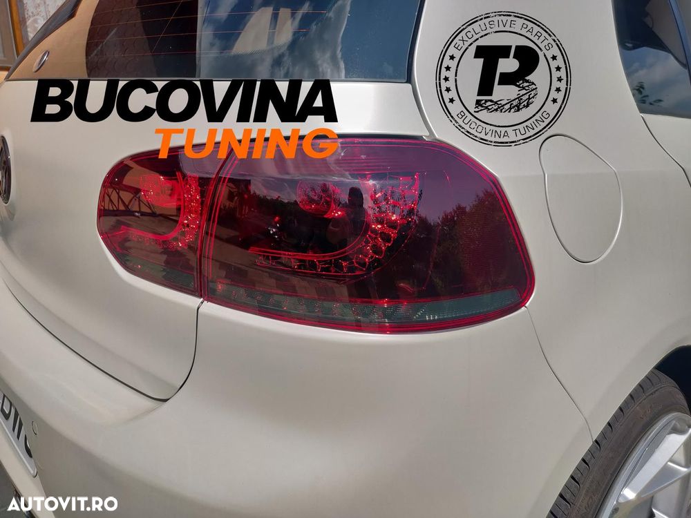 Stopuri Full LED compatibile cu VW Golf 6 VI R20 Smoke Design - 16