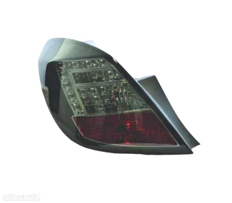FAROLINS TRASEIROS LED OPEL CORSA D 06-11 CROMADO ESCURECIDO - 2