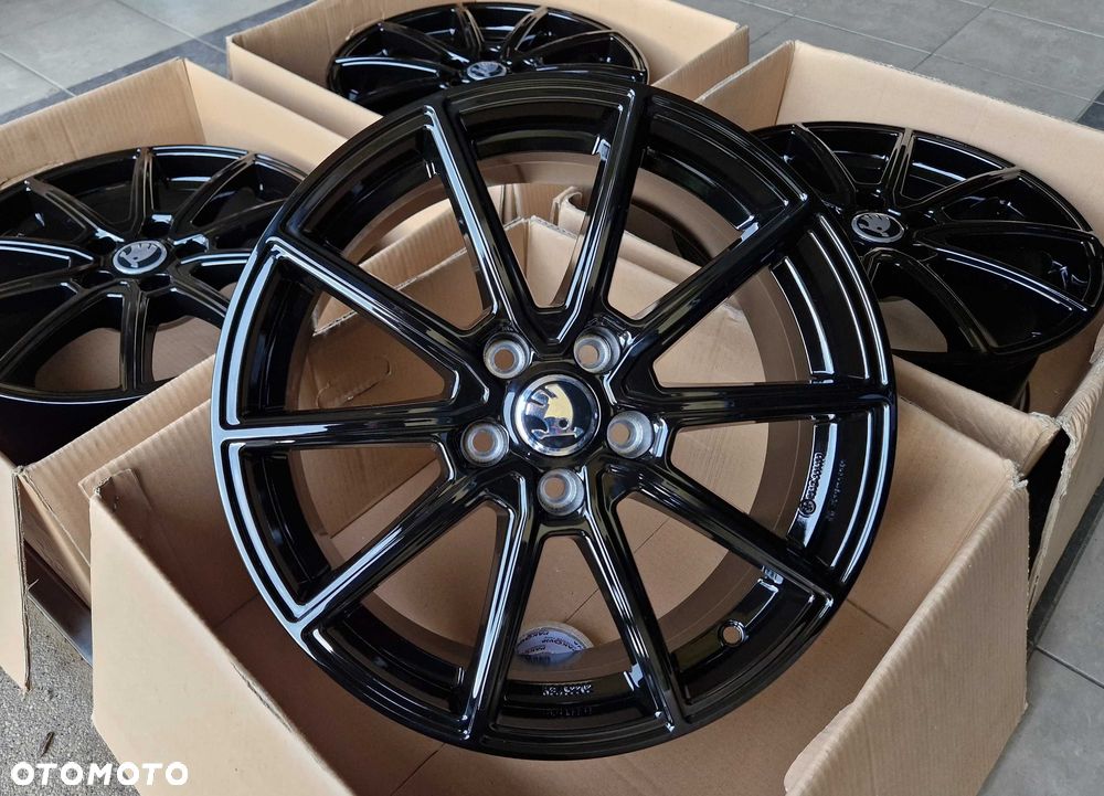 Alufelgi 18 5x112 Skoda Octavia Superb Yeti Karoq Kodiaq Czarne ! 744#