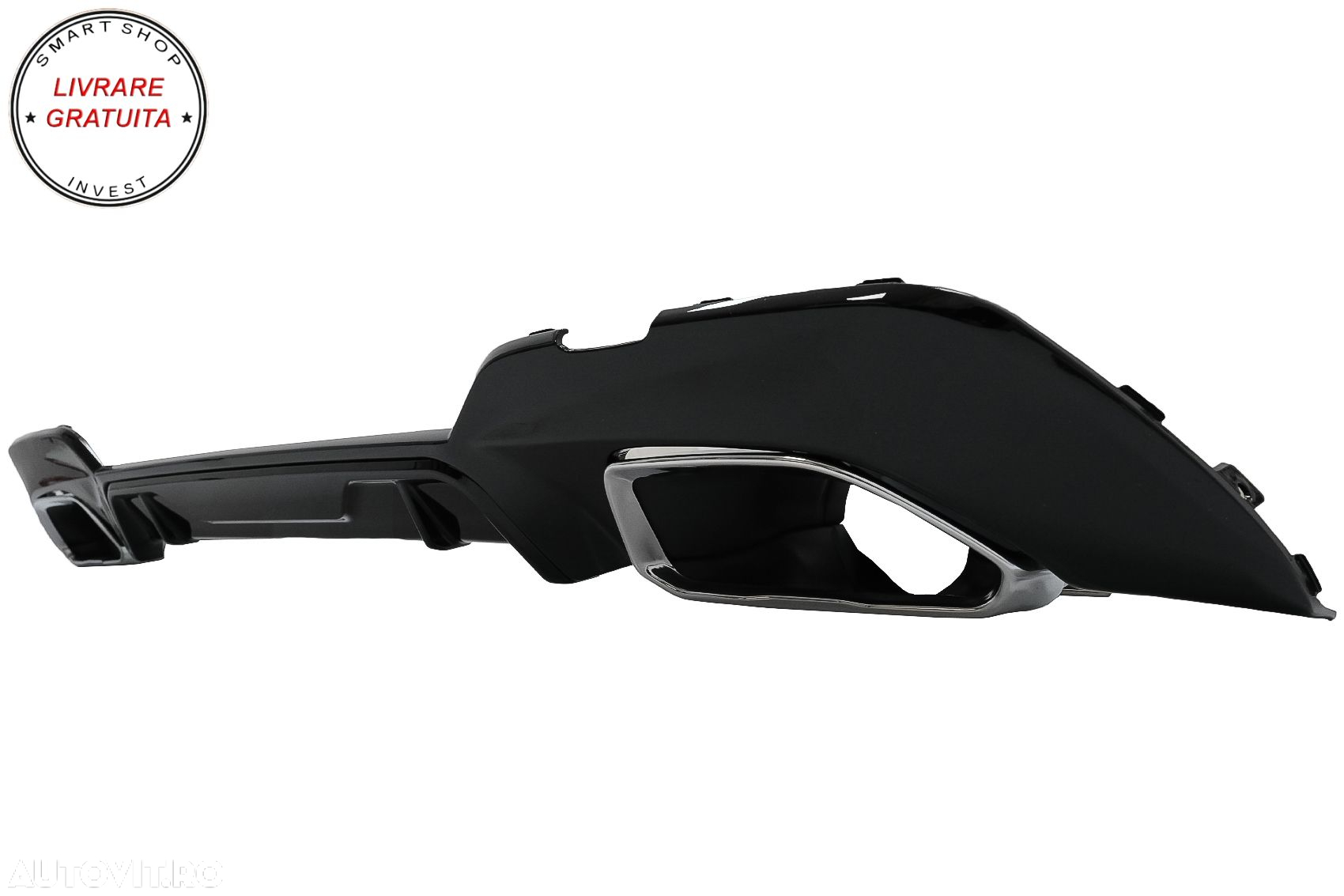 Difuzor Bara Spate Evacuare Dubla si Tobe Ornament Crom BMW 3 Series G20 G28 Sedan- livrare gratuita - 4