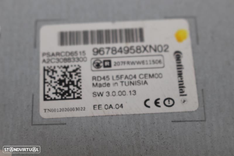 Rádio Peugeot Rcz  96784958Xn / A2c30883300 - 8