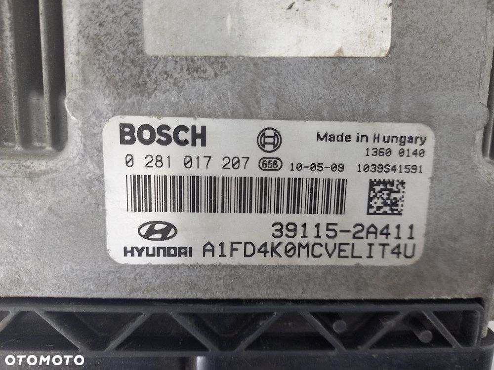 KOMPUTER, STEROWNIK HYUNDAI I30 I 0281017207  39115-2A411 BOSCH 1.6 CRDI - 4