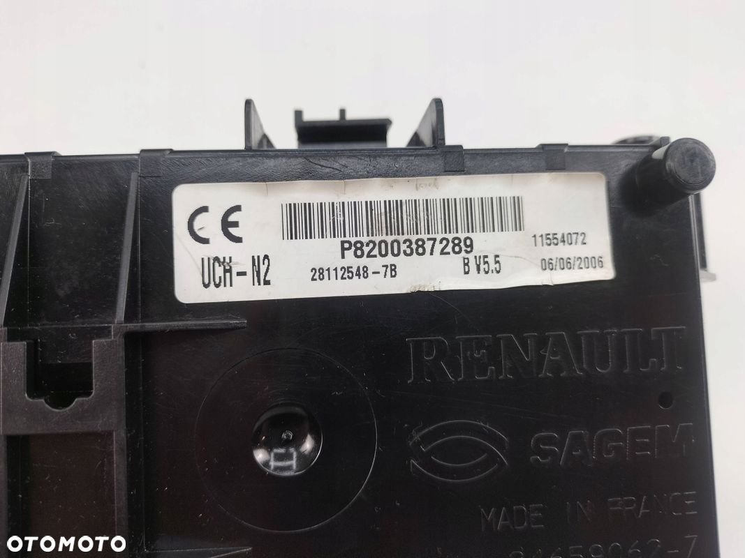 MODUŁ KOMFORTU UCH-N1 SKRZYNKA BSI UCH N1 RENAULT CLIO II LIFT P8200387289 - 3