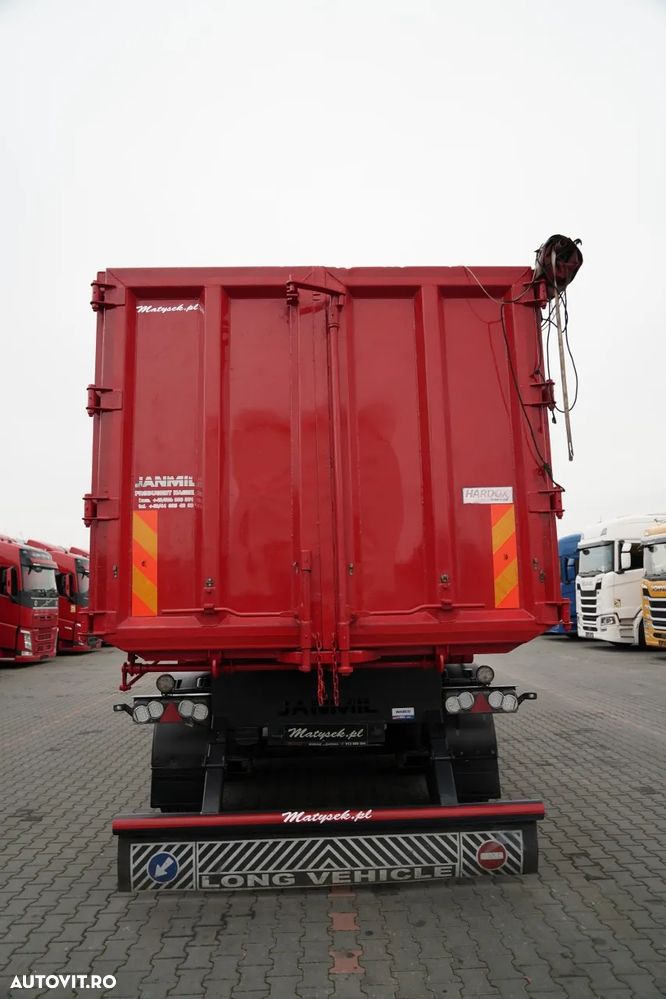 Janmil / BASCĂLĂ DIN OȚEL / 58 m³ / 2021 / HARDOX / AXE SAF / AXĂ RIDICABILĂ / PENTRU DEȘEURI - 12