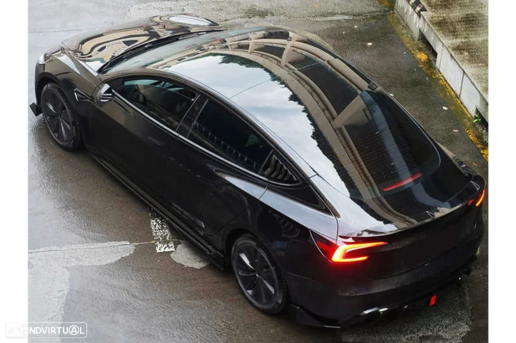 Conjunto Tesla Model 3 Spoiler, Aileron, Laminas e Difusor - 20