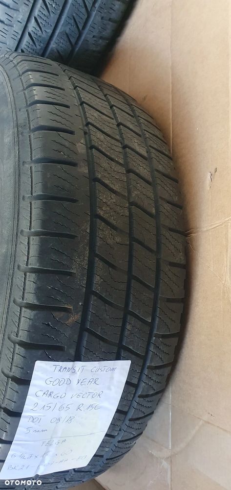 Felgi stalowe z oponami 6.5J ET60 5x160 215/65 R15C Ford Transit Custom MK8 - 12