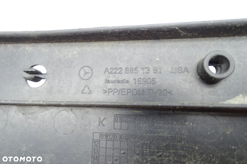 MERCEDES S KLASA W221 W222 Mocowanie Numeru Tablicy Rejestracyjnej 2228851381 - 4
