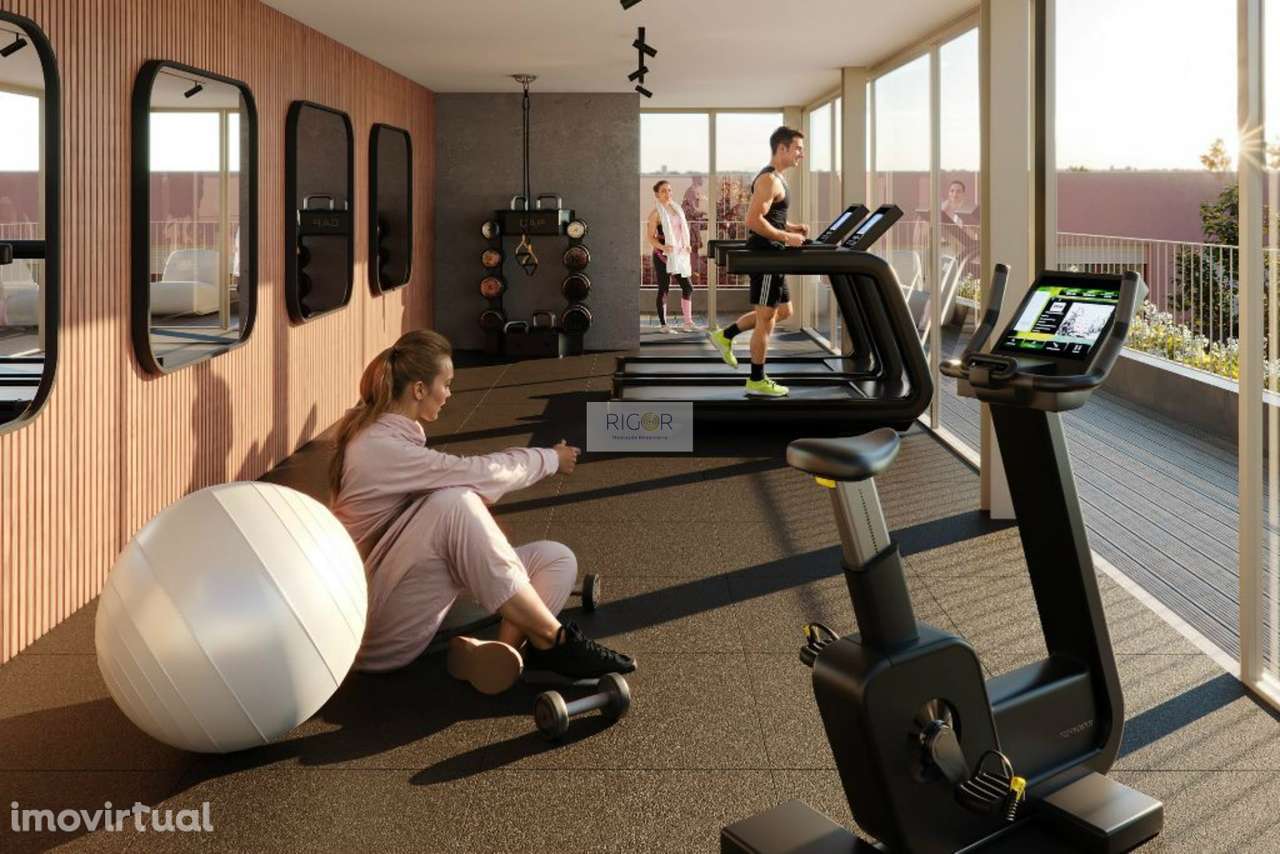 Apartamentos T2 a 500mts da praia de Matosinhos com ginásio e jardim - Grande imagem: 5/11