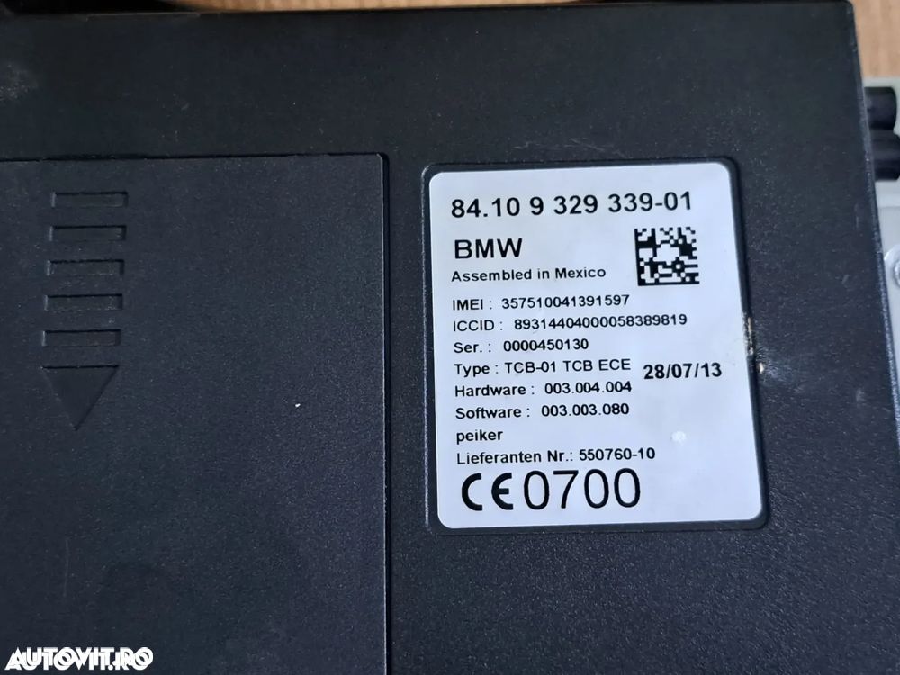 Unitate modul ECU TCB 01 TCB ECE bluetooth telefon telematik original BMW F20+LCI F21+LCI F22 F87 M2 F23 F45+LCI F46+LCI F30+LCI F80 M3+LCI F31+LCI F34+LCI F32 F33 F07 F10 F11 F06 - 2