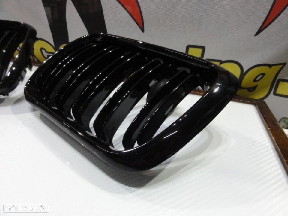 Grelha frontal BMW E36 96-99 M4 look / dupla lamina em preto piano brilhante - 6