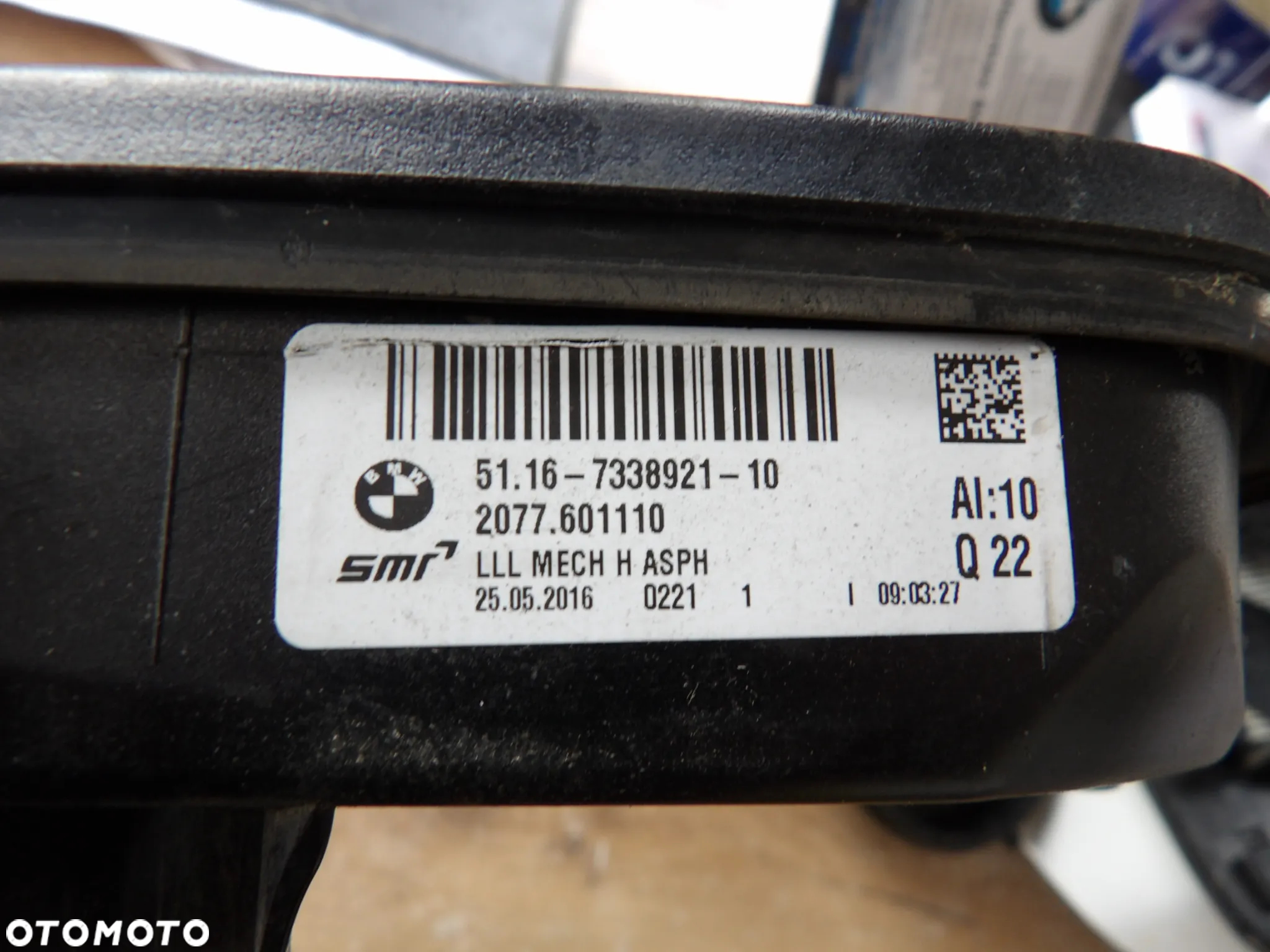 BMW - F30 - OBUDOWA - OSŁONA LUSTERKA LEWEGO - 7338921 - 2