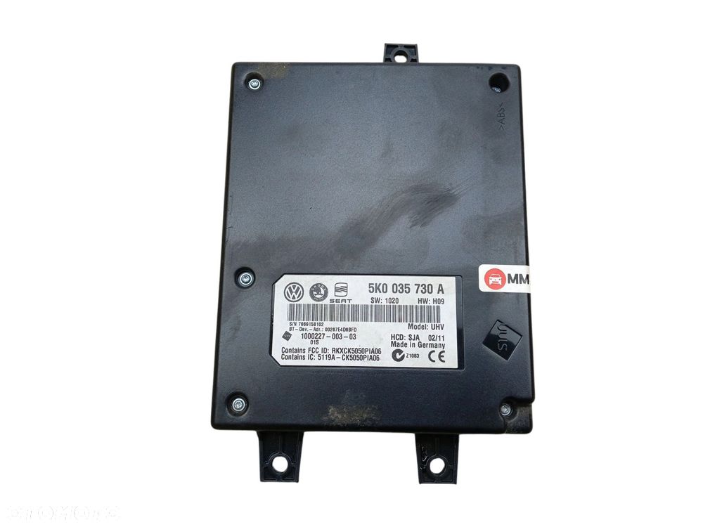 MODUŁ BLUETOOTH VOLKSWAGEN GOLF VI (2008-2014) 1.6 TDI 105KM 5K0035730A - 4
