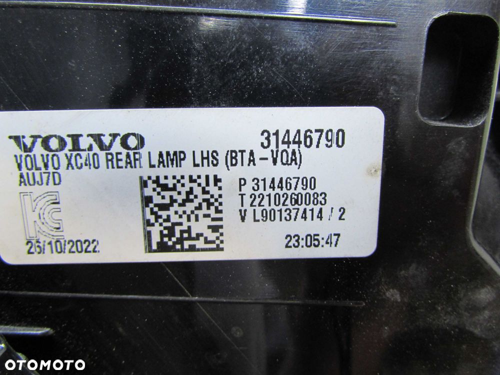 VOLVO XC40 II 18- LAMPA TYL LEWA LED 31446790 EUROPA - 11