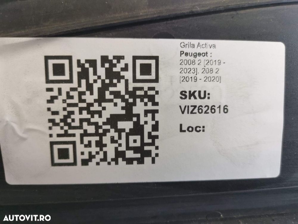 Grila Activa Peugeot 2008 2 2019 2020 2021 2022 2023, 208 2 2019 2020 - 8