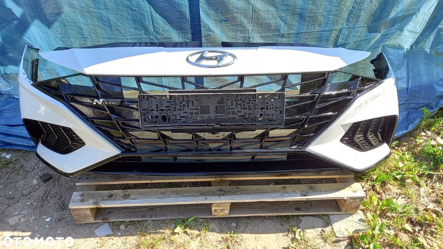 ZDERZAK PRZÓD PRZEDNI HYUNDAI ELANTRA VII 7 N LINE BIAŁY KOMPLETNY - 1