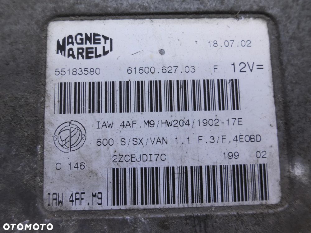 Sterownik silnika Fiat Seicento 1.1 MPI 55183580 IAW4AF.M9 POSIADAM 2 SZT - 2
