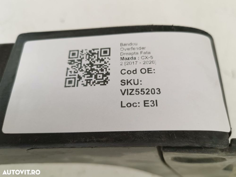 Bandou Overfender Dreapta Spate Mazda  CX-5 2 2017 2018 2019 2020 2021 - 8