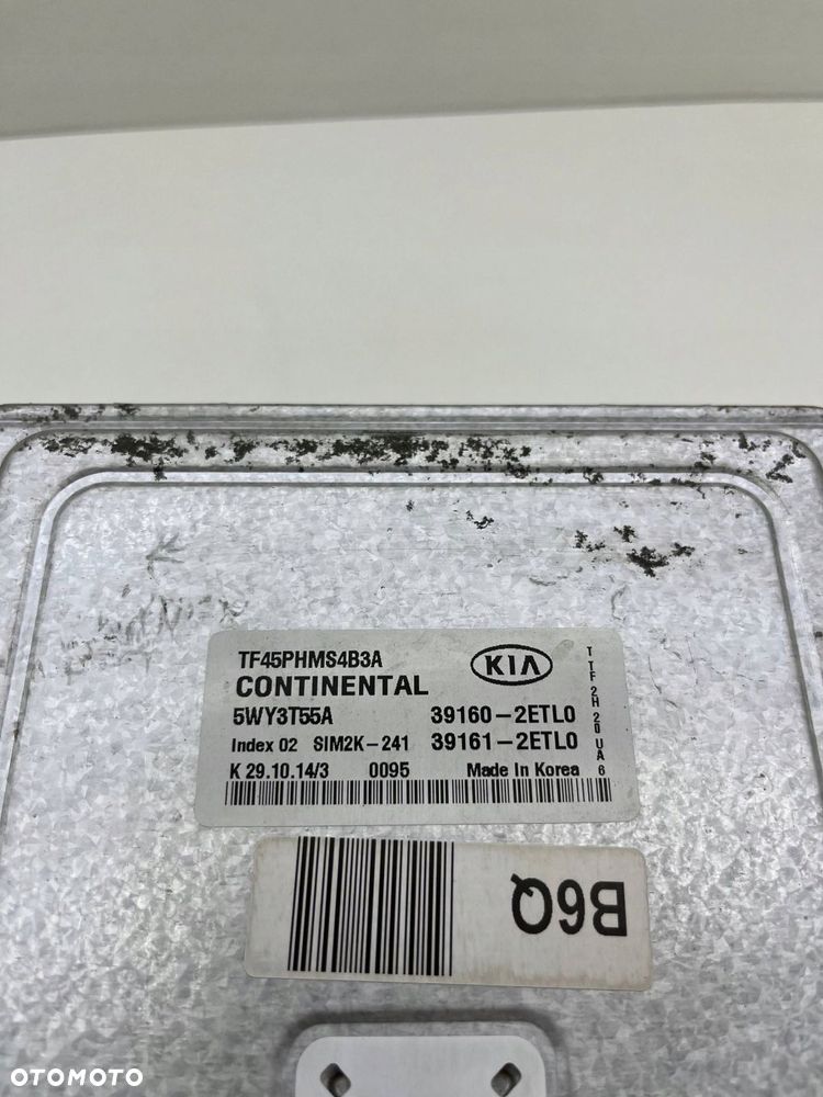KIA OPTIMA III 2.0B G4NE HYBRYDA KOMPUTER STEROWNIK SILNIKA ECU 39160-2ETL0 - 2