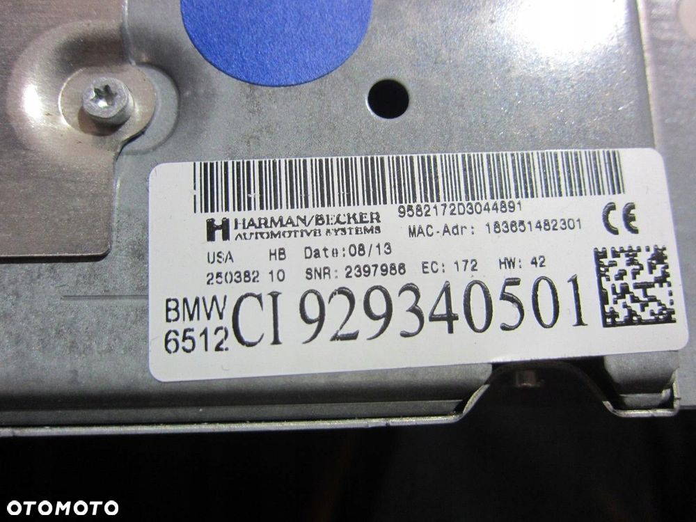BMW X3 F25 F07 MODUŁ NAWIGACJI CZYTNIK 9293405 - 6